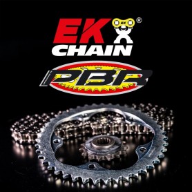 KIT DE CADENA EK/PBR 420SR 11/52 CORONA ESTANDAR RIEJU MRT 50 SM PRO